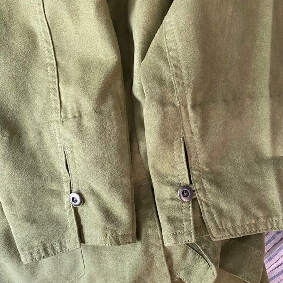 Chicos Design Womens Green Button Front Shirt SZ M - Picture 8 of 10